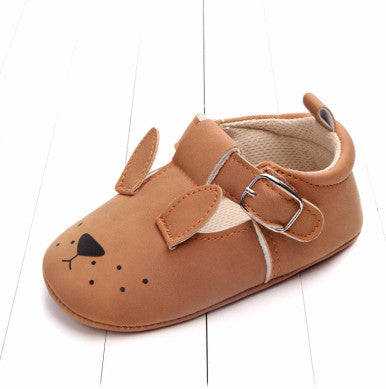 Annie & Charles® leather crawling shoes (Brown Dog)