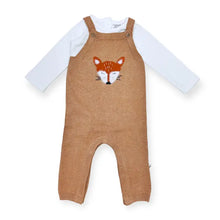 Load image into Gallery viewer, Furry Fox Sweater Knit Baby Overall &amp; Bodysuit Set (Organic)
