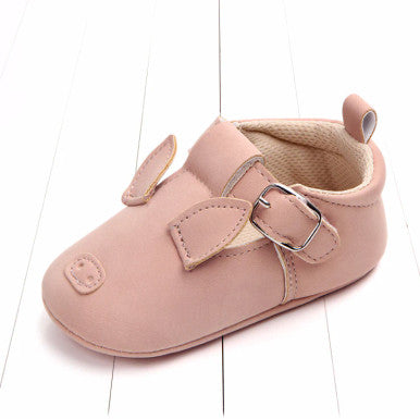 Annie & Charles® leather crawling shoes (Pink Piglet)