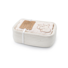 Load image into Gallery viewer, Gift basket - baby sleeping bag 0-4 months + organic cotton bouncer "Fox"
