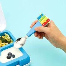 Load image into Gallery viewer, FlexWarez Toddler and Kids Stainless Spoon &amp; Fork Set (blue)
