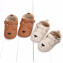 Load image into Gallery viewer, Annie &amp; Charles® leather crawling shoes (Cream Dog)
