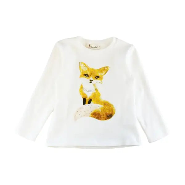 Fox Print Embellished Top