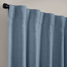 Load image into Gallery viewer, Harrow Solid Texture Blackout Window Curtain Panel (Blue)
