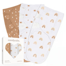 Load image into Gallery viewer, Easy Swaddle Blankets in Rainbow Bohemian, Pack of 3 (0-3 Months)
