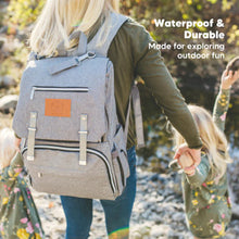 Load image into Gallery viewer, Explorer Diaper Backpack with Changing-Classic Gray Pads

