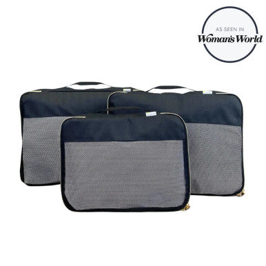 Pack Like A Boss™ - Large Packing Cubes 3pc Set (Black & Gold)