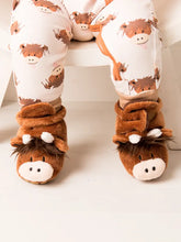 Load image into Gallery viewer, Neutral Hamish Highland Cow Booties
