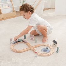 Load image into Gallery viewer, 30-Piece Wooden Train Set for Toddlers Ages 1+
