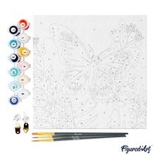 Load image into Gallery viewer, Mini Paint by numbers framed - Tropical Butterfly
