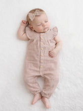 Load image into Gallery viewer, Jennifer Linen Jumper + Bow  (Vintage Pink)
