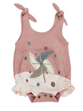Load image into Gallery viewer, Organic Appliqué Bodysuit in Pinwheel
