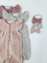 Load image into Gallery viewer, Jennifer Linen Jumper + Bow  (Vintage Pink)
