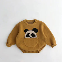 Load image into Gallery viewer, Annie &amp; Charles® animal knitted sweater (Yellow panda)
