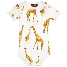 Load image into Gallery viewer, Milkbarn bamboo one pc orange giraffe (6-9 Months)
