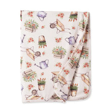 Load image into Gallery viewer, Petal Patch Stroller Blanket - Soft Bamboo Garden Throw
