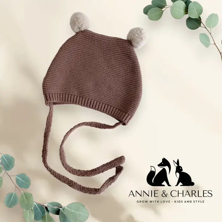 Annie & Charles® baby tie hat (Brown)