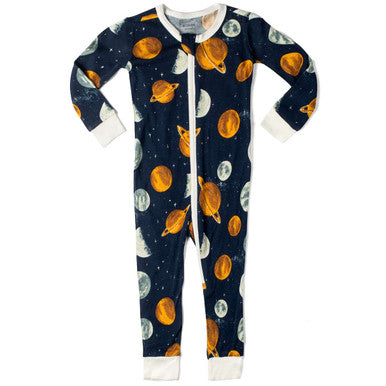 Milkbarn  bamboo zipper PJ planet (18-24 Months)