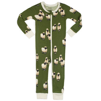 Milkbarn bamboo zipper pj valais sheep