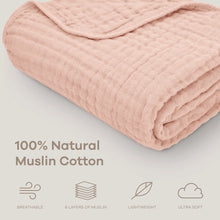 Load image into Gallery viewer, Baby Muslin Blanket in Blush
