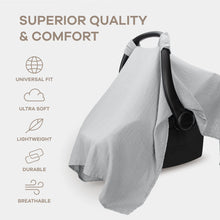 Load image into Gallery viewer, Baby Car Seat Cover in Heather Blue
