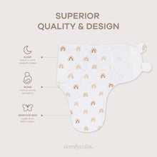 Load image into Gallery viewer, Easy Swaddle Blankets in Rainbow Bohemian, Pack of 3 (0-3 Months)
