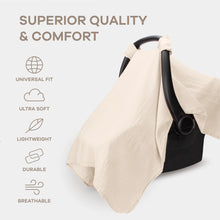 Load image into Gallery viewer, Baby Car Seat Cover in Sand
