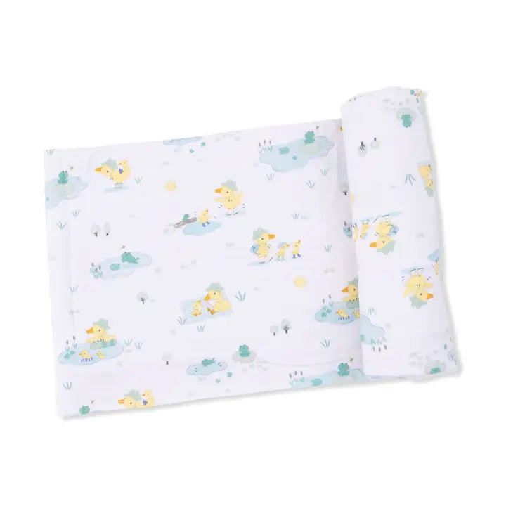 frog-and-duck-pond-swaddle-blanket
