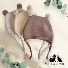 Load image into Gallery viewer, Annie &amp; Charles® baby tie hat (Beige)
