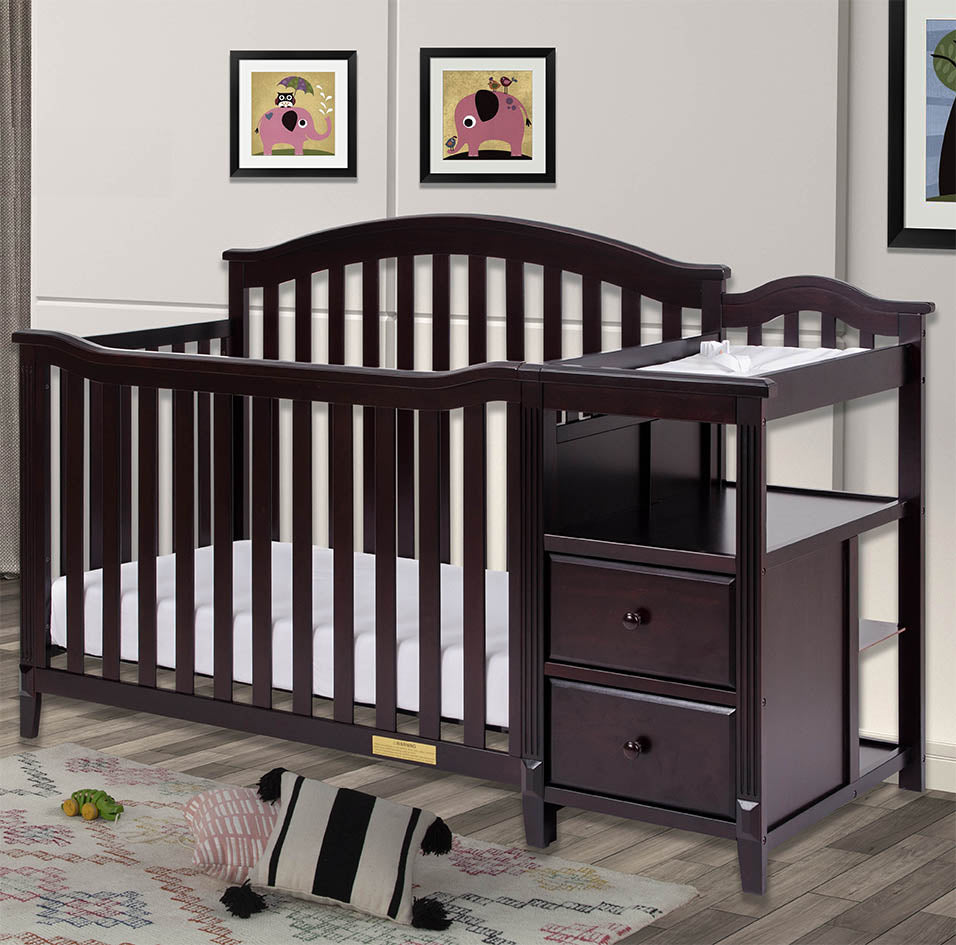 Kali 4-in-1 Convertible Crib and Changer (Espresso)