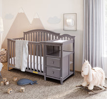 Load image into Gallery viewer, Kali 4-in-1 Convertible Crib and Changer (Gray)
