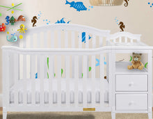 Load image into Gallery viewer, Kali 4-in-1 Convertible Crib and Changer (White)
