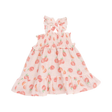 Load image into Gallery viewer, Sweet Peach Smocked Ruffle Sundress &amp; Diaper Cover
