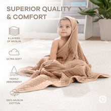 Load image into Gallery viewer, Baby Hooded Towels in Cedar &amp; Sand
