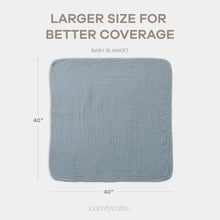 Load image into Gallery viewer, Baby Muslin Blanket in Pacific Blue
