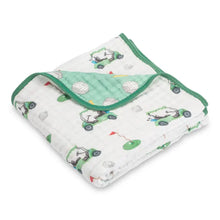 Load image into Gallery viewer, Golf A Round Sports Theme Baby Toddler Muslin Blanket
