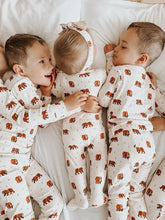 Load image into Gallery viewer, Brown Bear | Organic Zipper Footie
