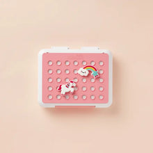 Load image into Gallery viewer, FlexBox Bento Style Kids Divided Lunch Box Platinum Silicone
