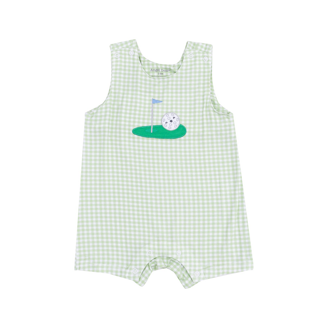 ANGEL DEAR -Golf applique sleeveless shortie romper