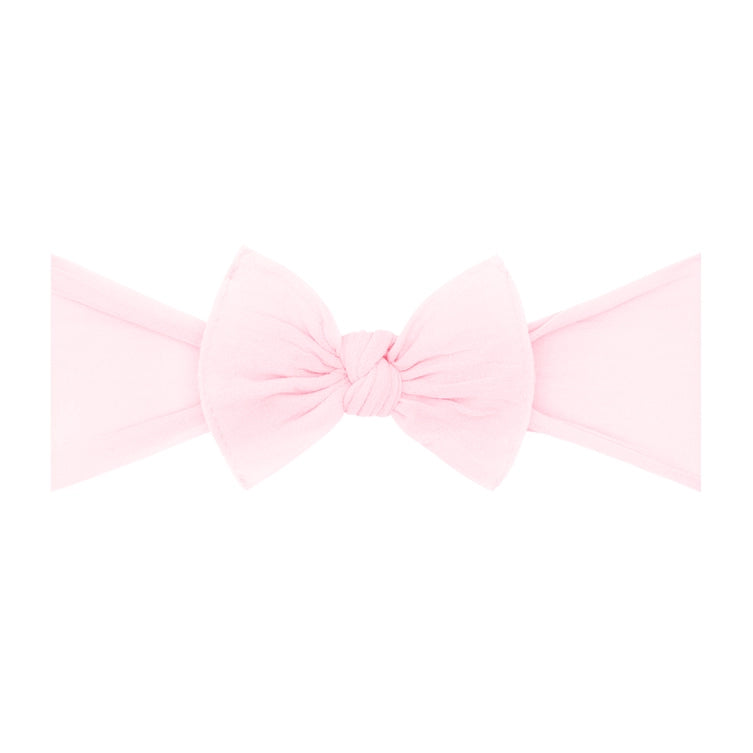 Baby Bling® Itty Bitty Knot small soft nylon bow headband (Pink)