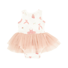 Load image into Gallery viewer, Bows and Ballet Rib Tank Bodysuit Tutu

