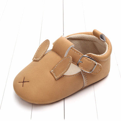 Annie & Charles® leather crawling shoes (Beige Rabbit)