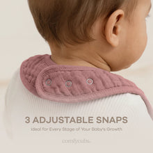 Load image into Gallery viewer, Muslin Bibs in Mauve
