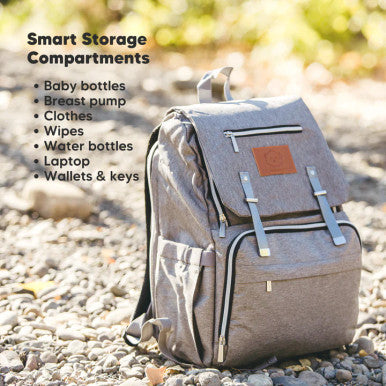Explorer Diaper Backpack with Changing-Classic Gray Pads