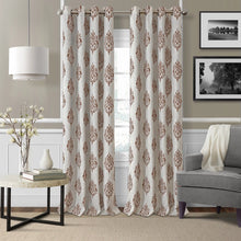 Load image into Gallery viewer, Navara Medallion Room Darkening Window Curtain (Cinnamon Red)
