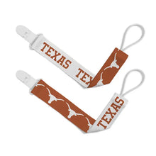 Load image into Gallery viewer, Texas Longhorns - Pacifier Clip 2-Pack
