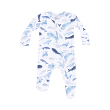 Load image into Gallery viewer, ANGEL DEAR - Blue whales 2 way zipper footie
