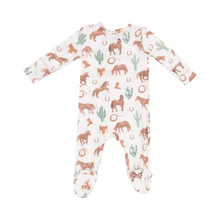 Load image into Gallery viewer, Western Horses Uni 2 Way Zipper Footie
