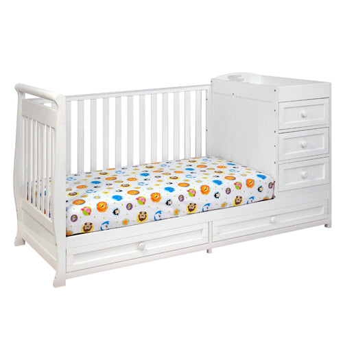 Daphne I 3-in-1 Convertible Crib (White)