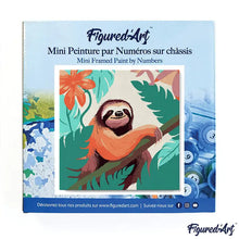 Load image into Gallery viewer, Mini Paint by numbers framed - Tropical Sloth
